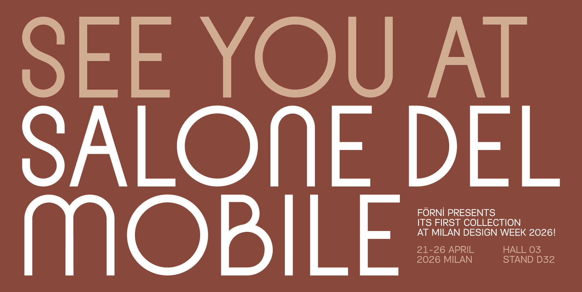 Förni, Salone del Mobile Milano 2026’da Yer Alacak