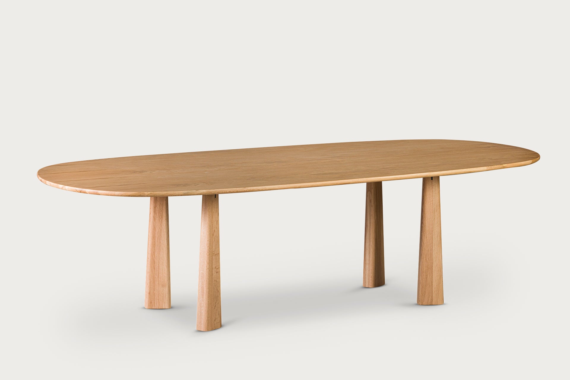 Filika Oval Dining Table for 8, Solid Oak, 280 cm