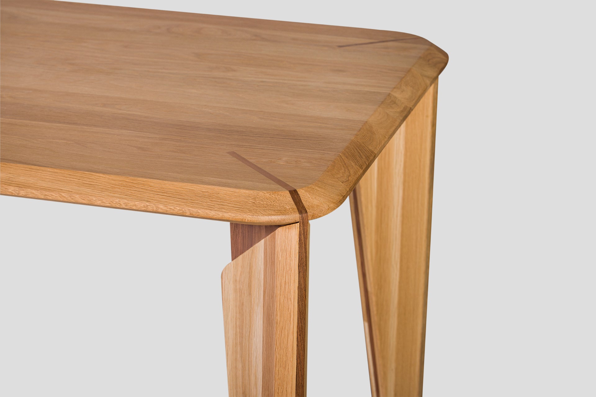 Lika Dikdörtgen 6 Kişilik Yemek Masası Masif Ahşap Meşe, Ceviz Detaylı 200 cm