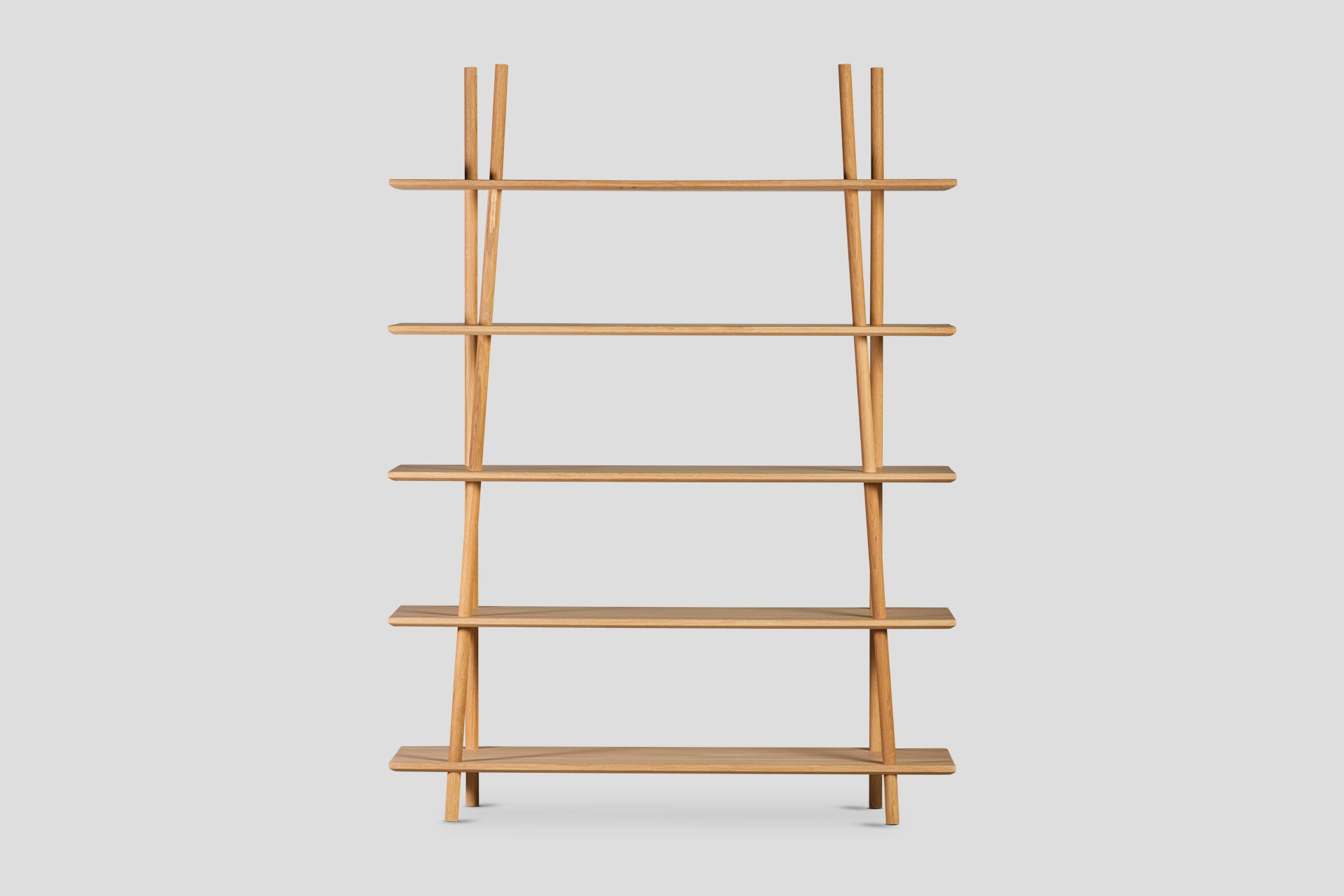 Kavel Kitaplık/Büfe – 150 cm Genişlik, Masif Ahşap Meşe, Naturel