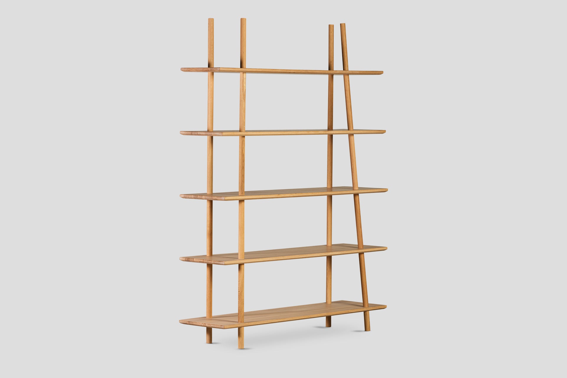 Kavel Kitaplık/Büfe – 150 cm Genişlik, Masif Ahşap Meşe, Naturel