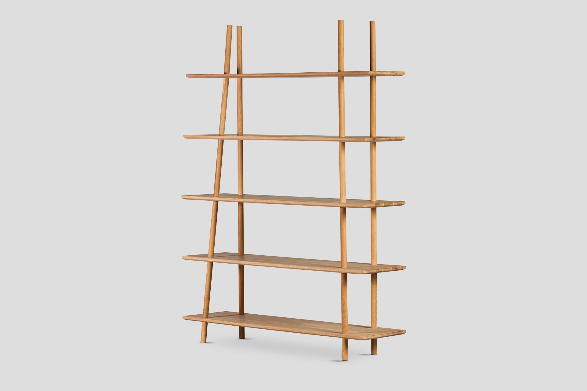 Kavel Kitaplık/Büfe – 150 cm Genişlik, Masif Ahşap Meşe, Naturel