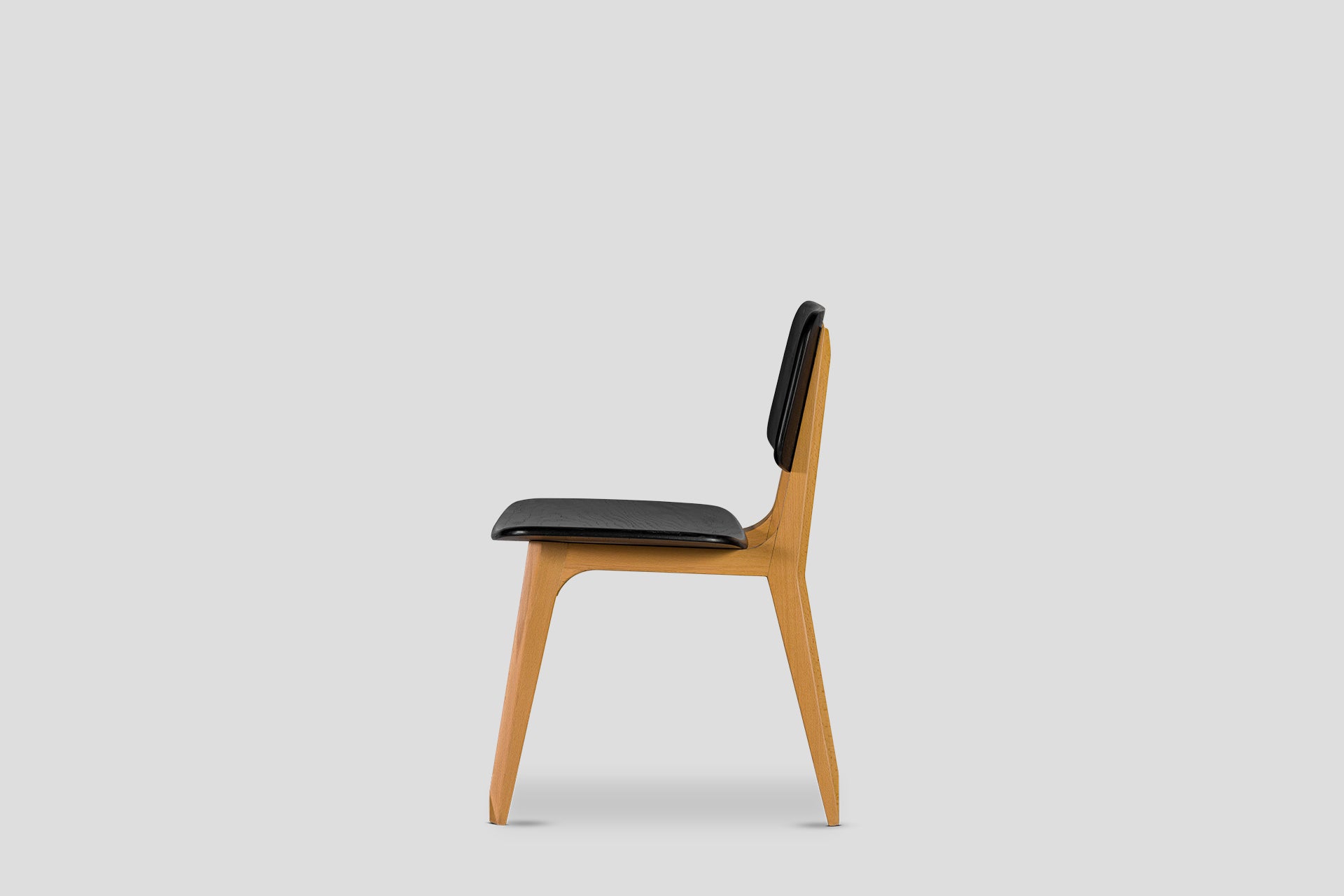 Lika Chair Solid Wood Oak Body, Solid Wood Black Back, Solid Wood Black Seat Font