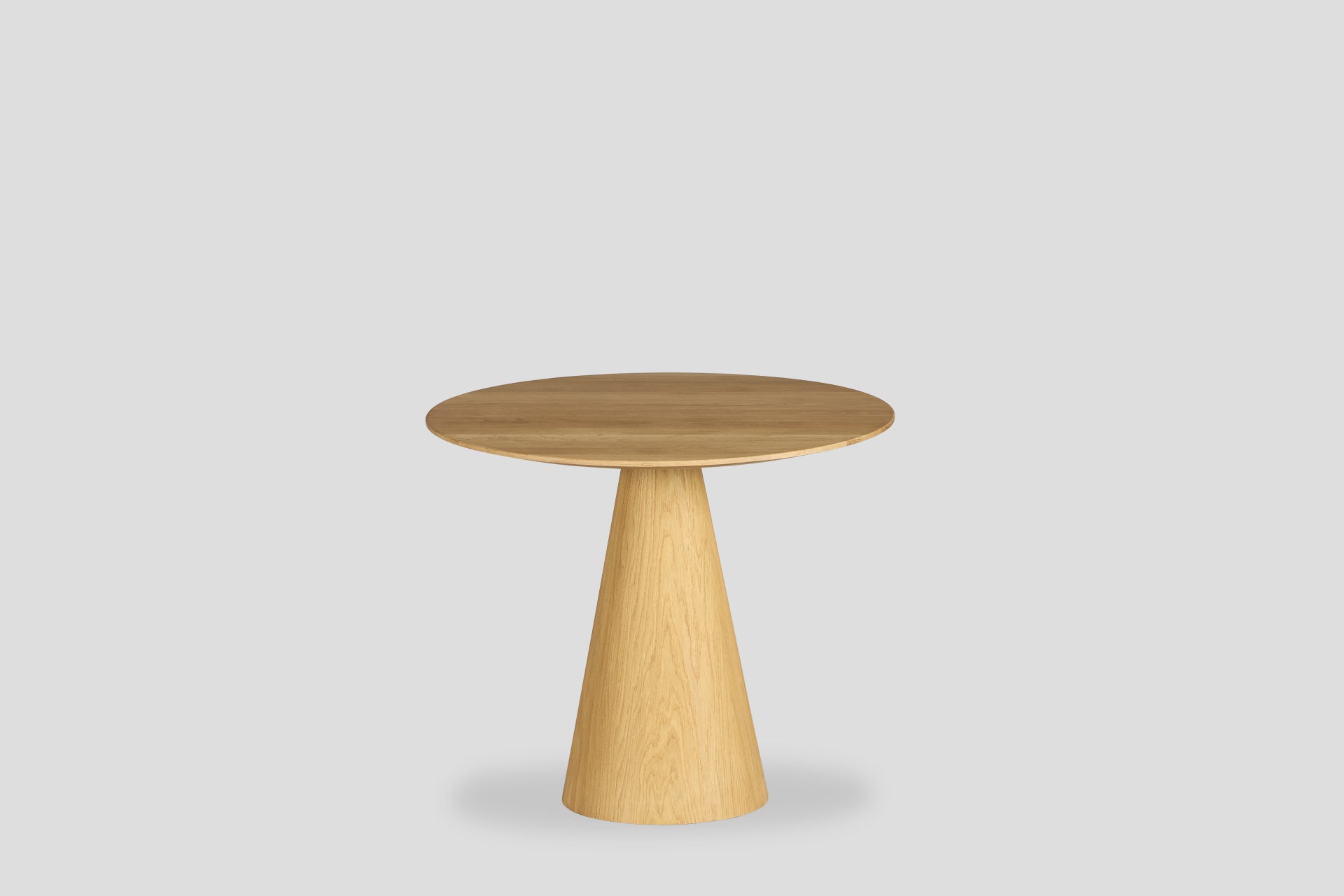 Pico Ahşap Yuvarlak Masa – Meşe Natural Ayak, Meşe Natural Tabla (90 cm)