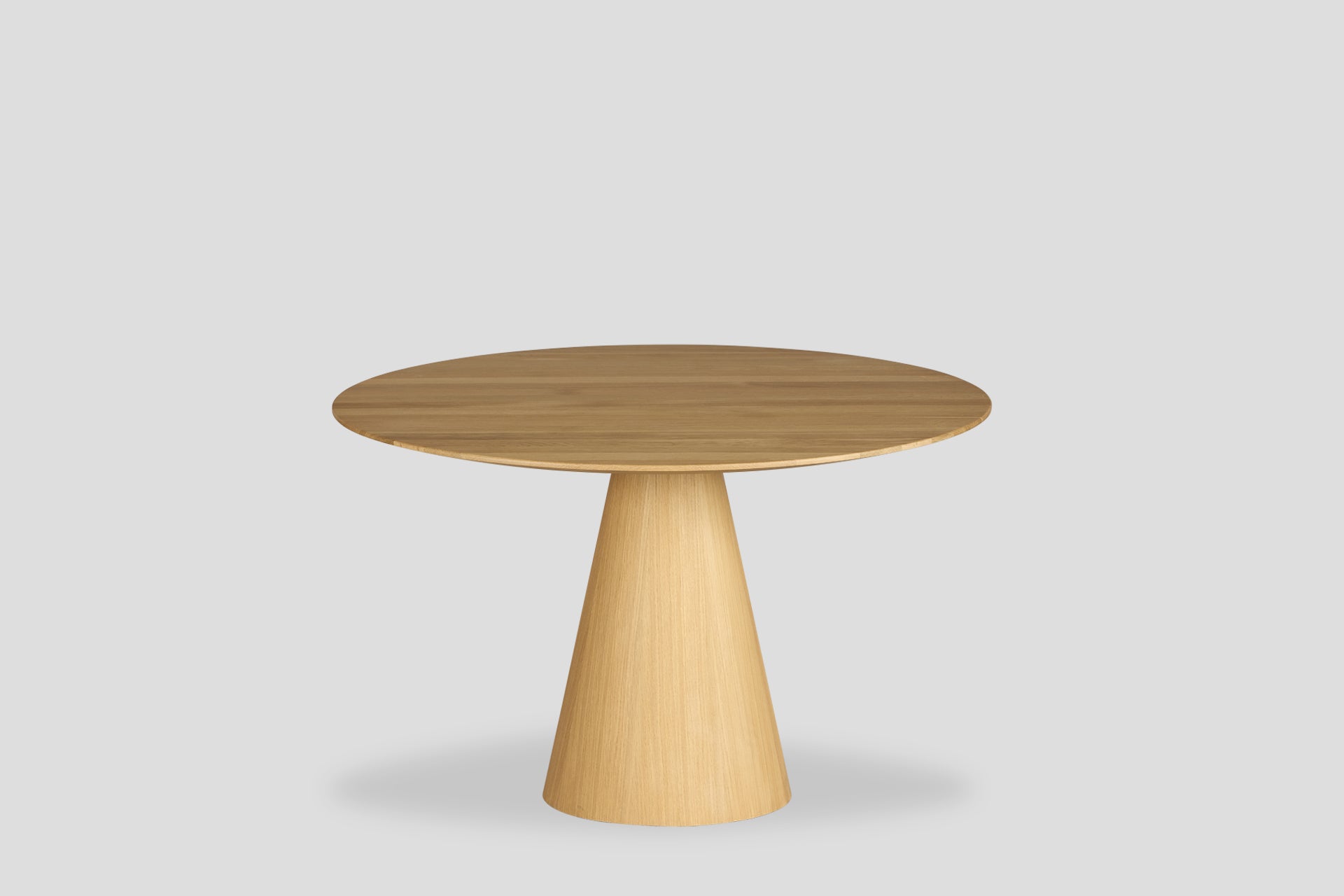 Pico Wooden Round Table – Oak Natural Leg, Oak Natural Table Top (120 cm)