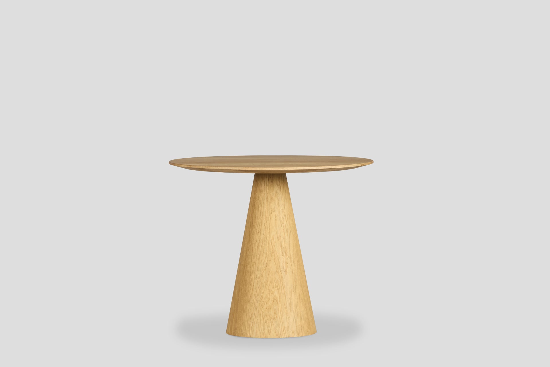 Pico Ahşap Yuvarlak Masa – Meşe Natural Ayak, Meşe Natural Tabla (90 cm)