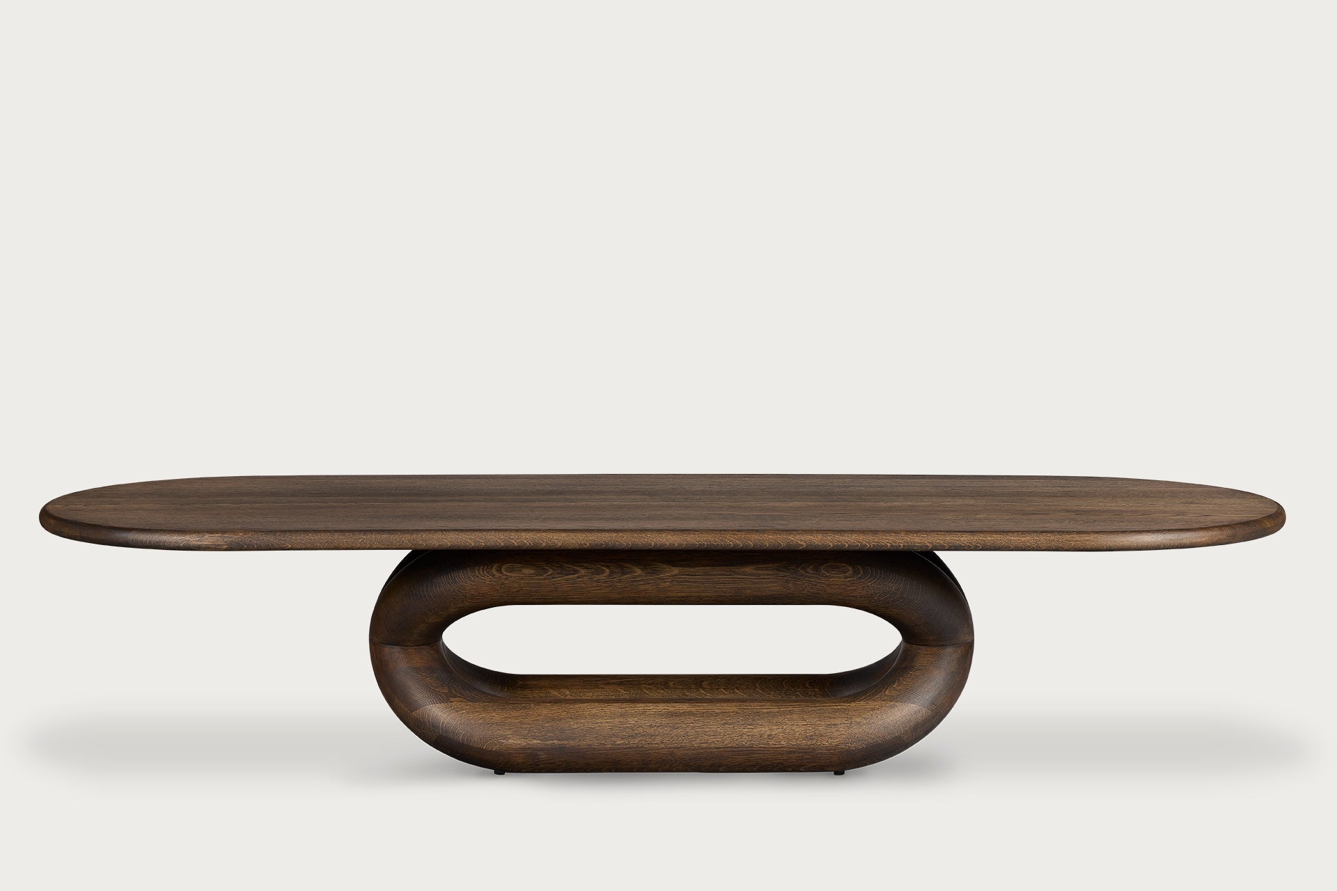 Gudi Oval Orta Sehpa, Charcoal, Meşe Tabla