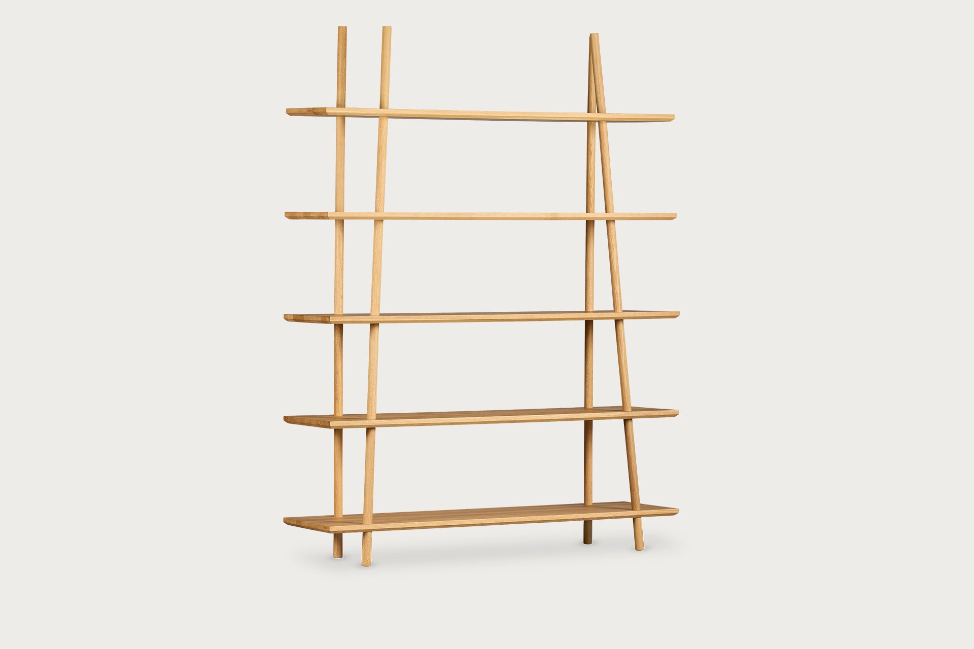 Kavel Bookcase/Buffet – 150 cm Width, Solid Wood Oak, Natural
