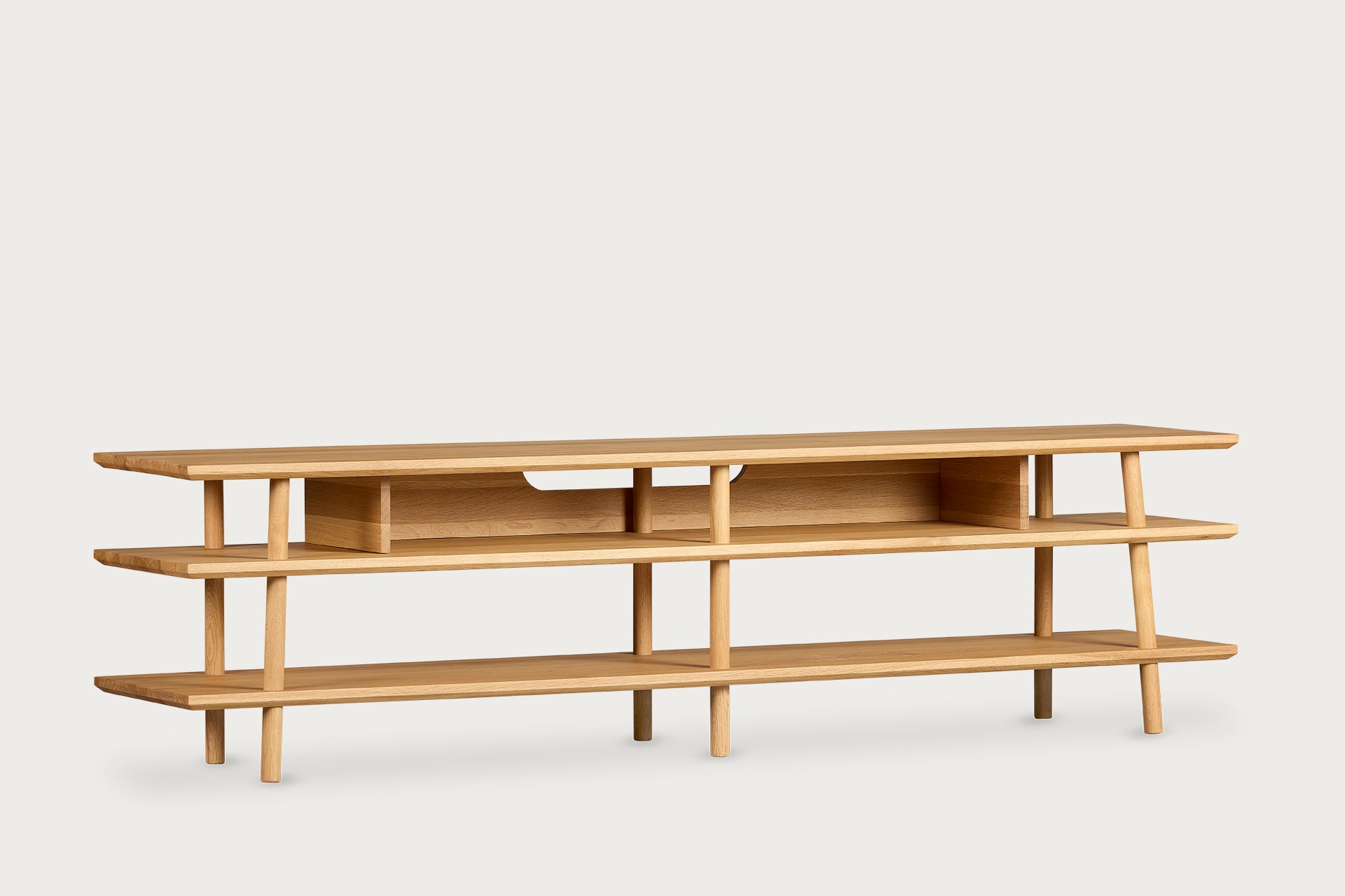 Kavel TV Unit – Solid Wood Oak, Natural Varnish