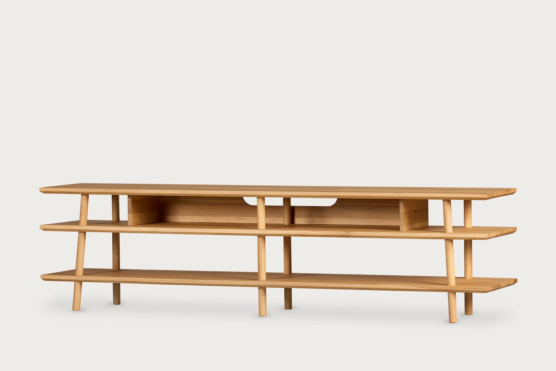 Kavel TV Unit – Solid Wood Oak, Natural Varnish