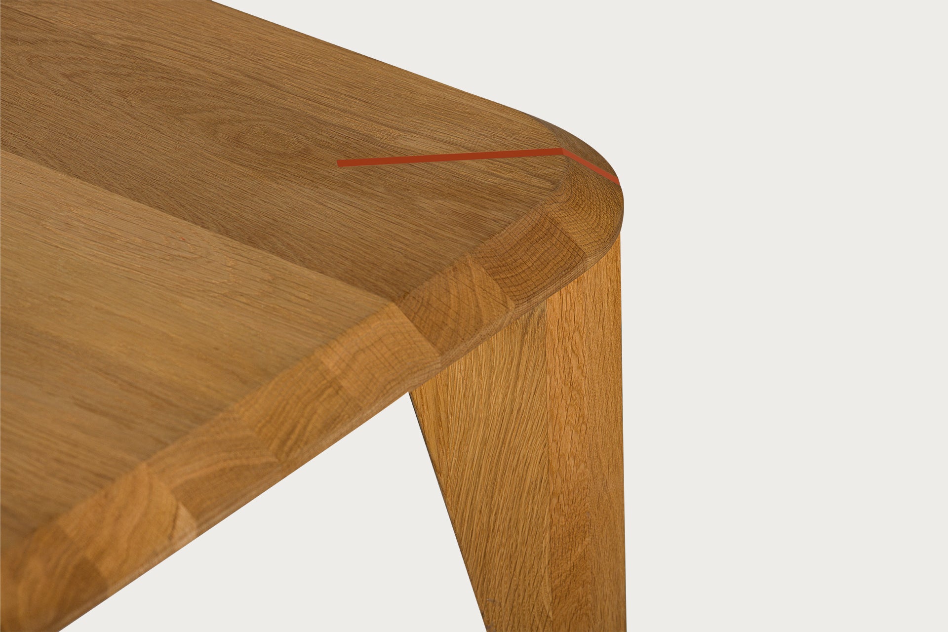 Lika Solid Oak Color Metal Detailed Rectangular Coffee Table