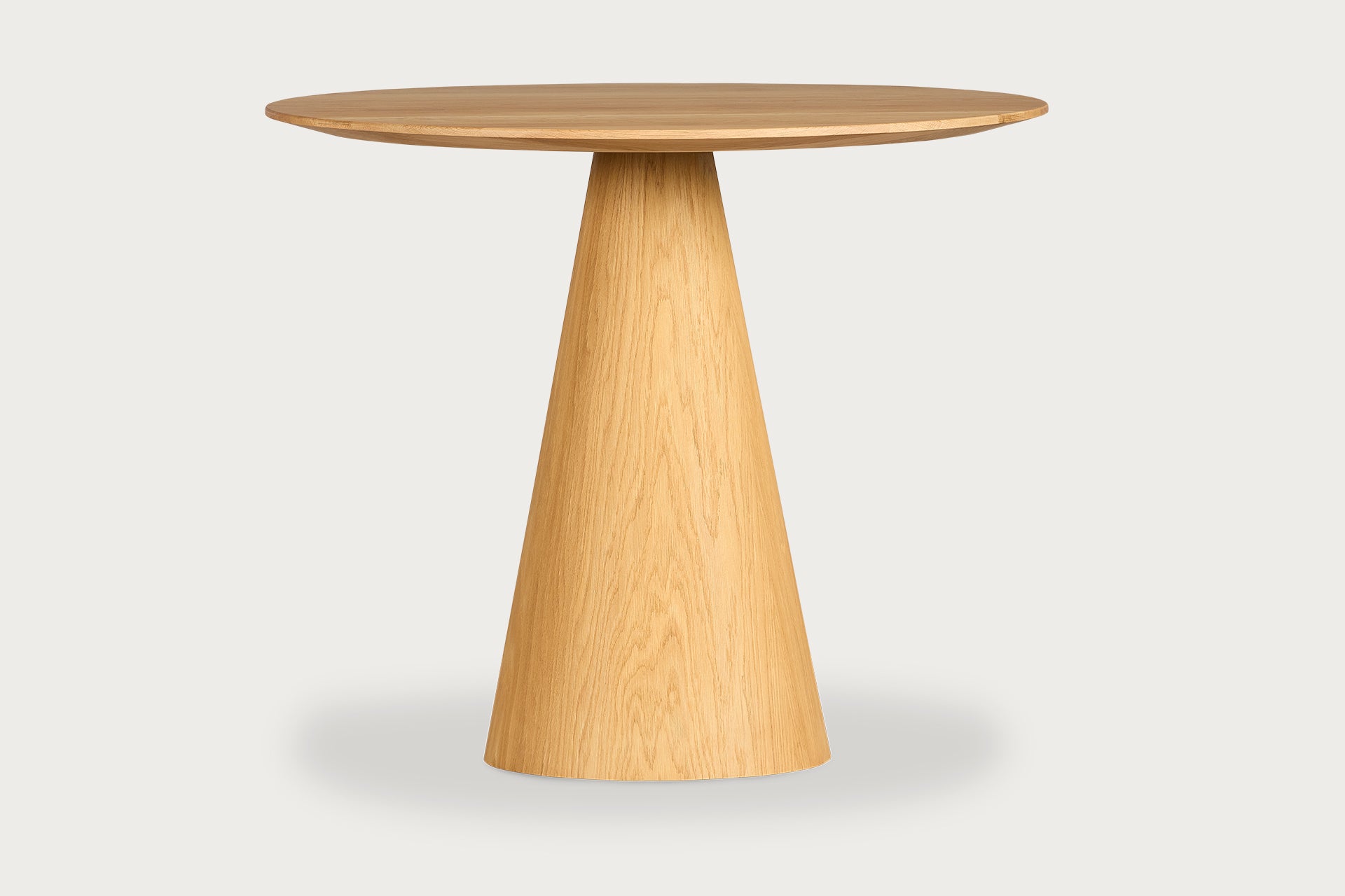 Pico Wooden Round Table – Oak Natural Leg, Oak Natural Table Top (90 cm)