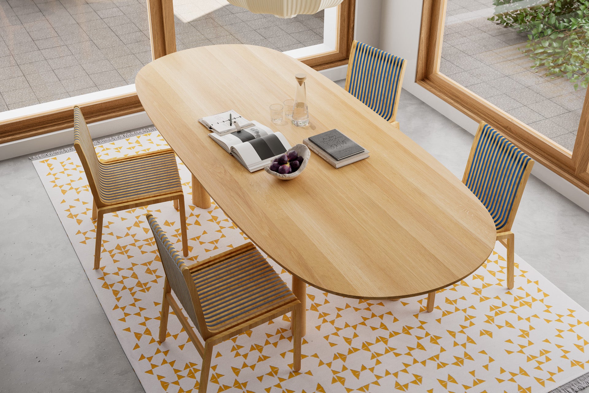 Filika Oval Dining Table for 6 People