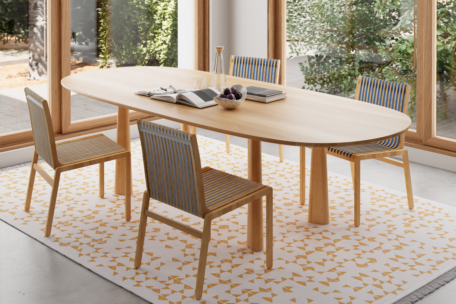 Filika Oval Dining Table for 6 People