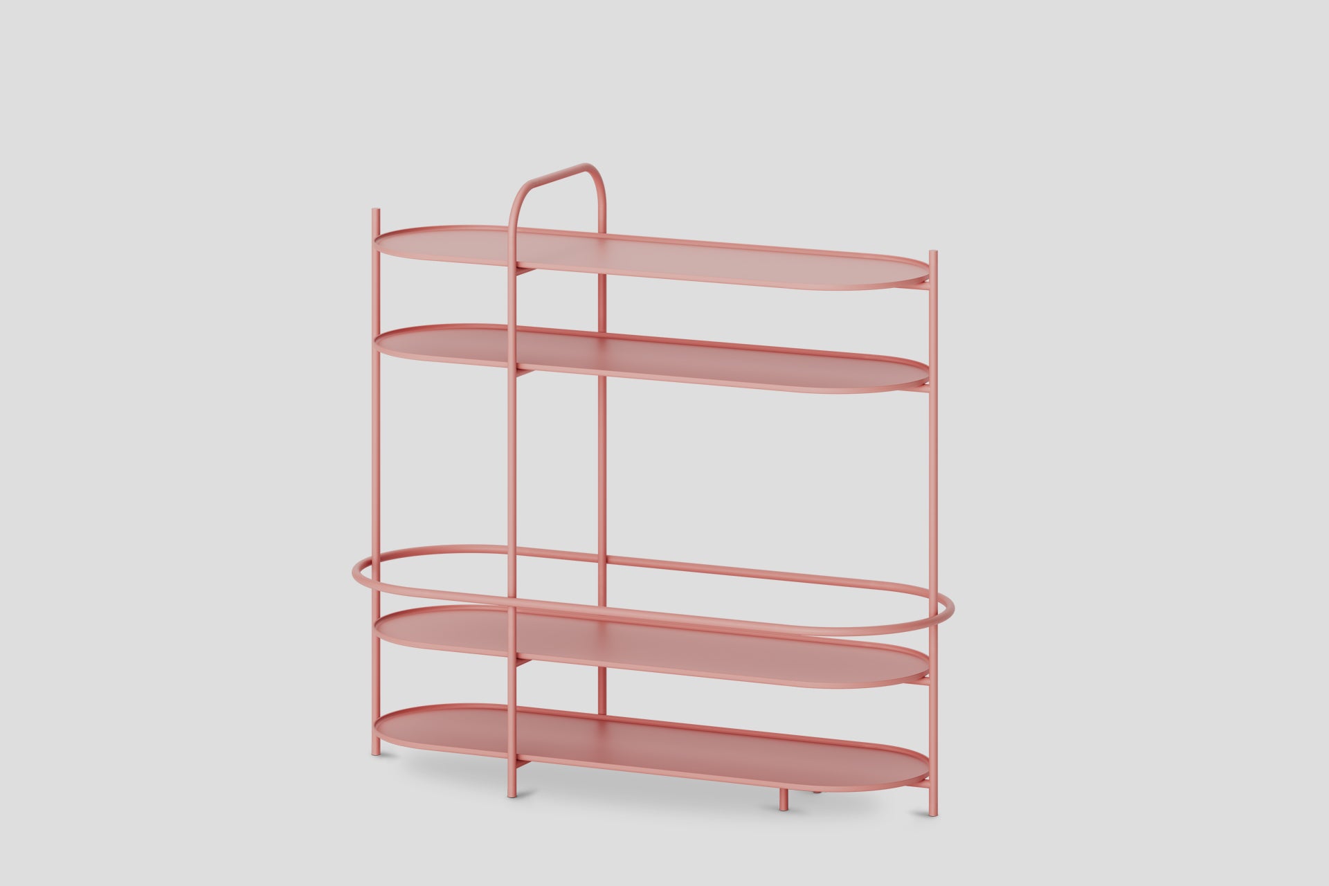 Royere Konsol 4 Katlı Metal Tablalı