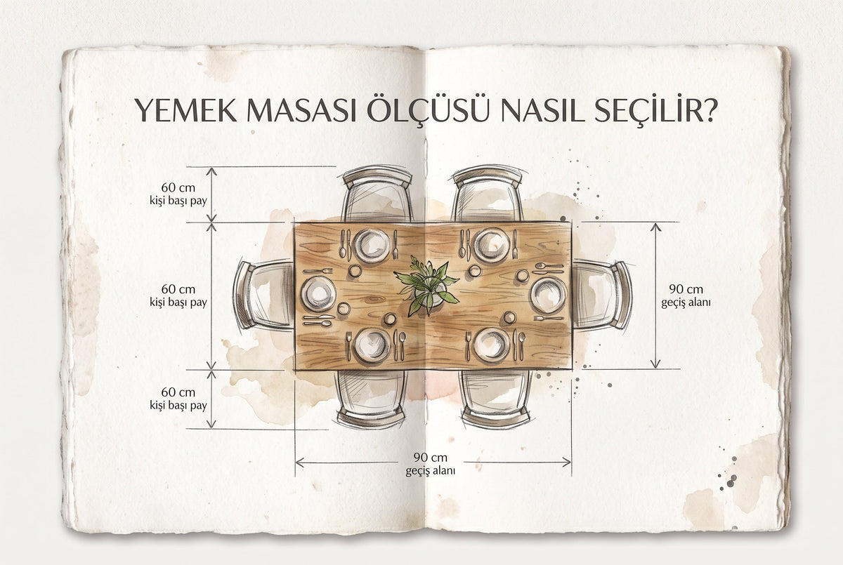 Yemek masası ölçüsü nasıl seçilir?