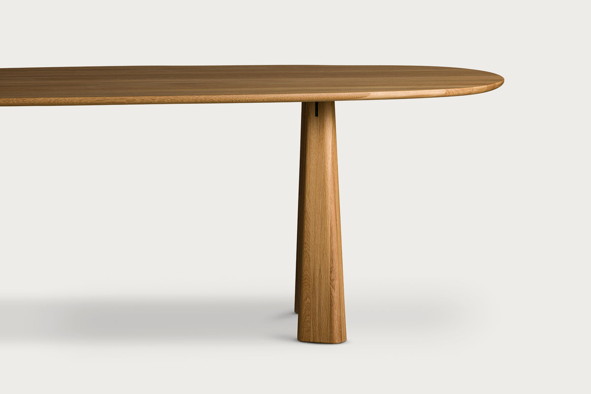 Filika Oval Dining Table for 6, Solid Oak, 180 cm