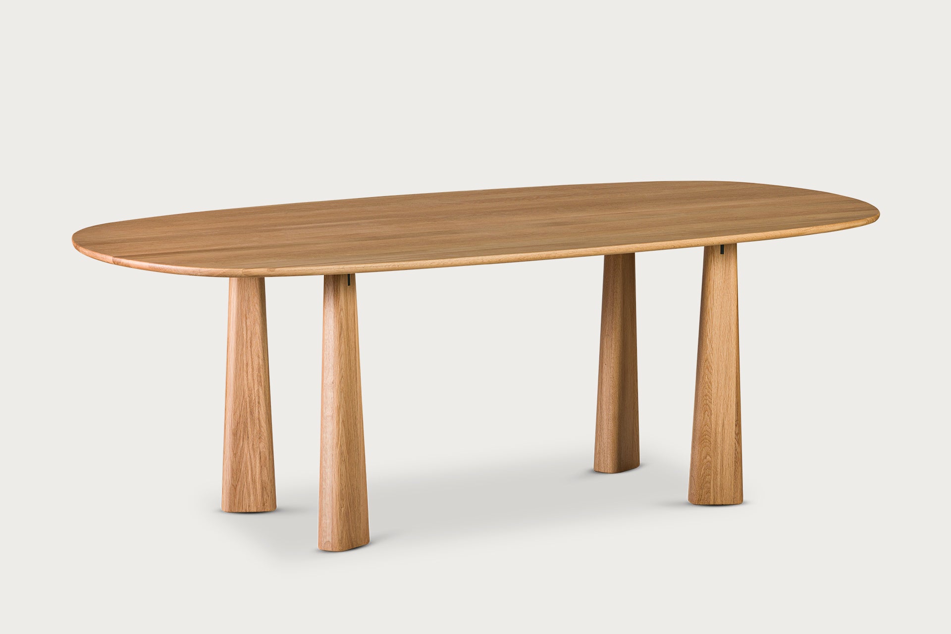 Filika Oval 6 Kişilik Yemek Masası, Masif Meşe, 220 cm