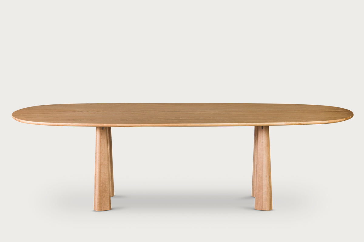 Filika Oval Dining Table for 8, Solid Oak, 280 cm