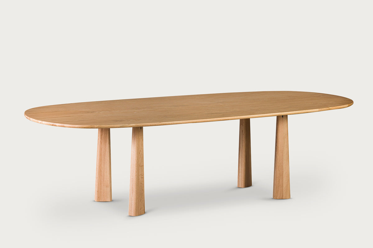 Filika Oval Dining Table for 8, Solid Oak, 280 cm