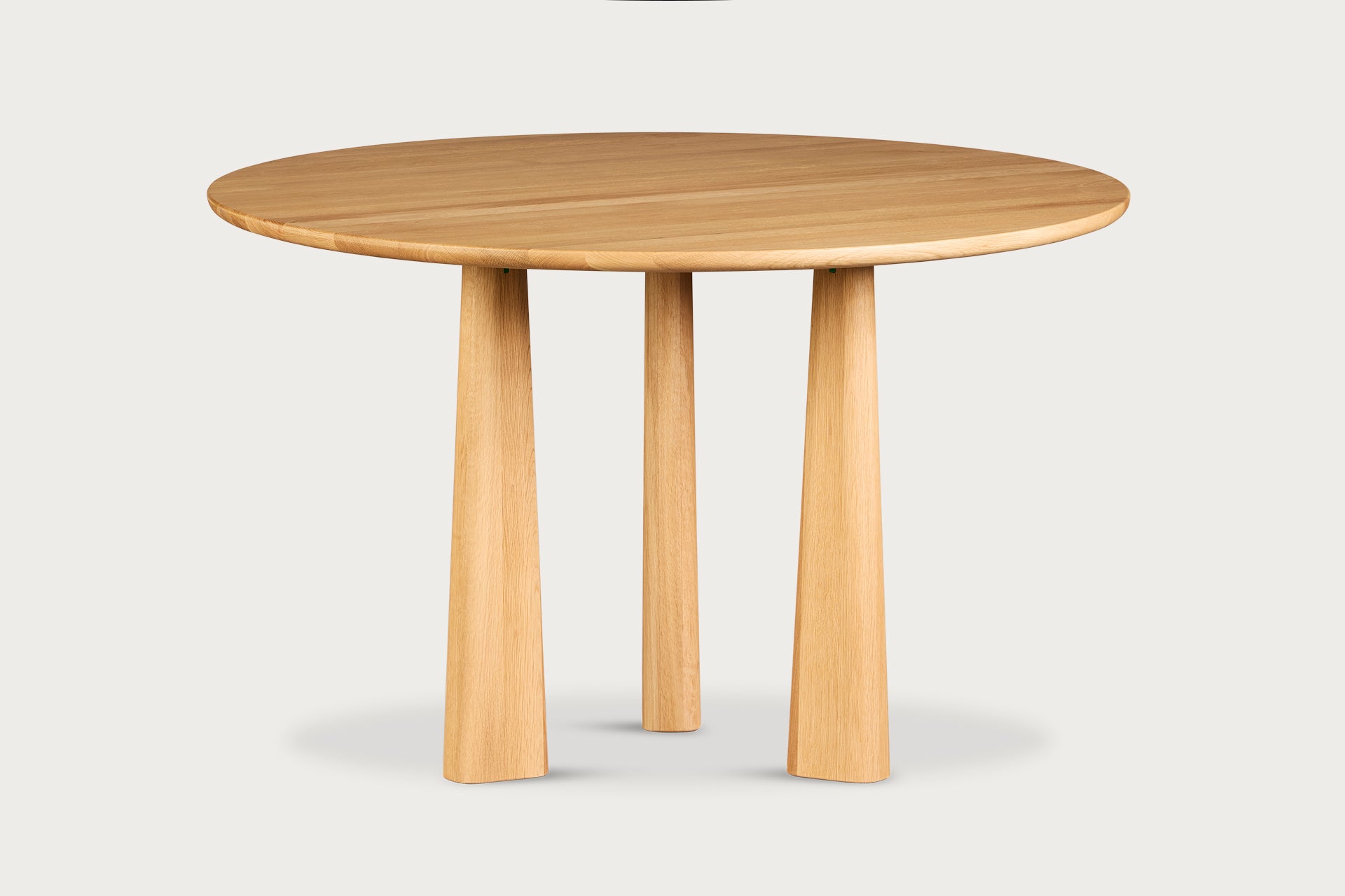 Filika Round Dining Table for 4, Solid Oak, 115 cm