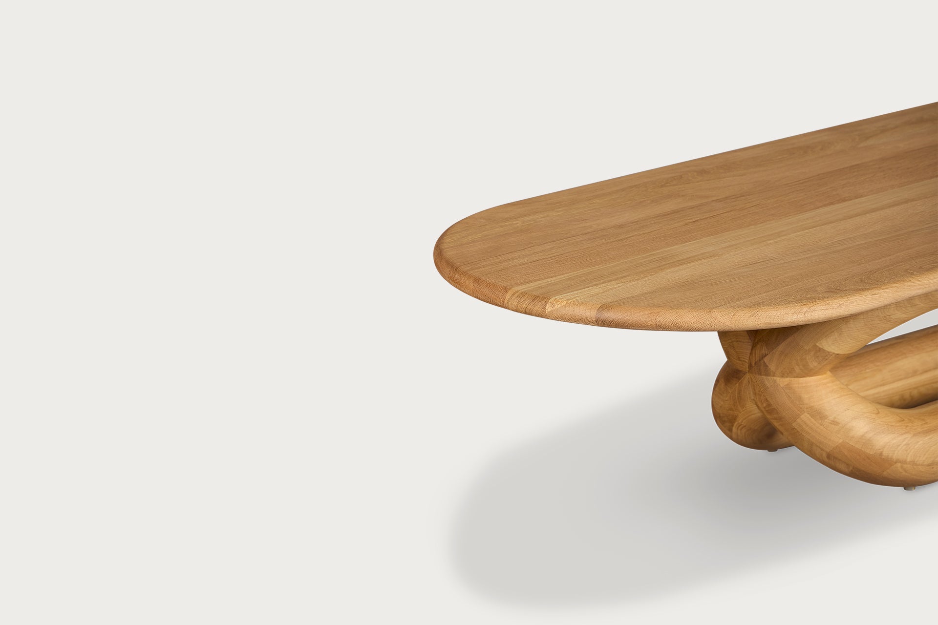 Gudi Oval Coffee Table, Natural, Oak Top