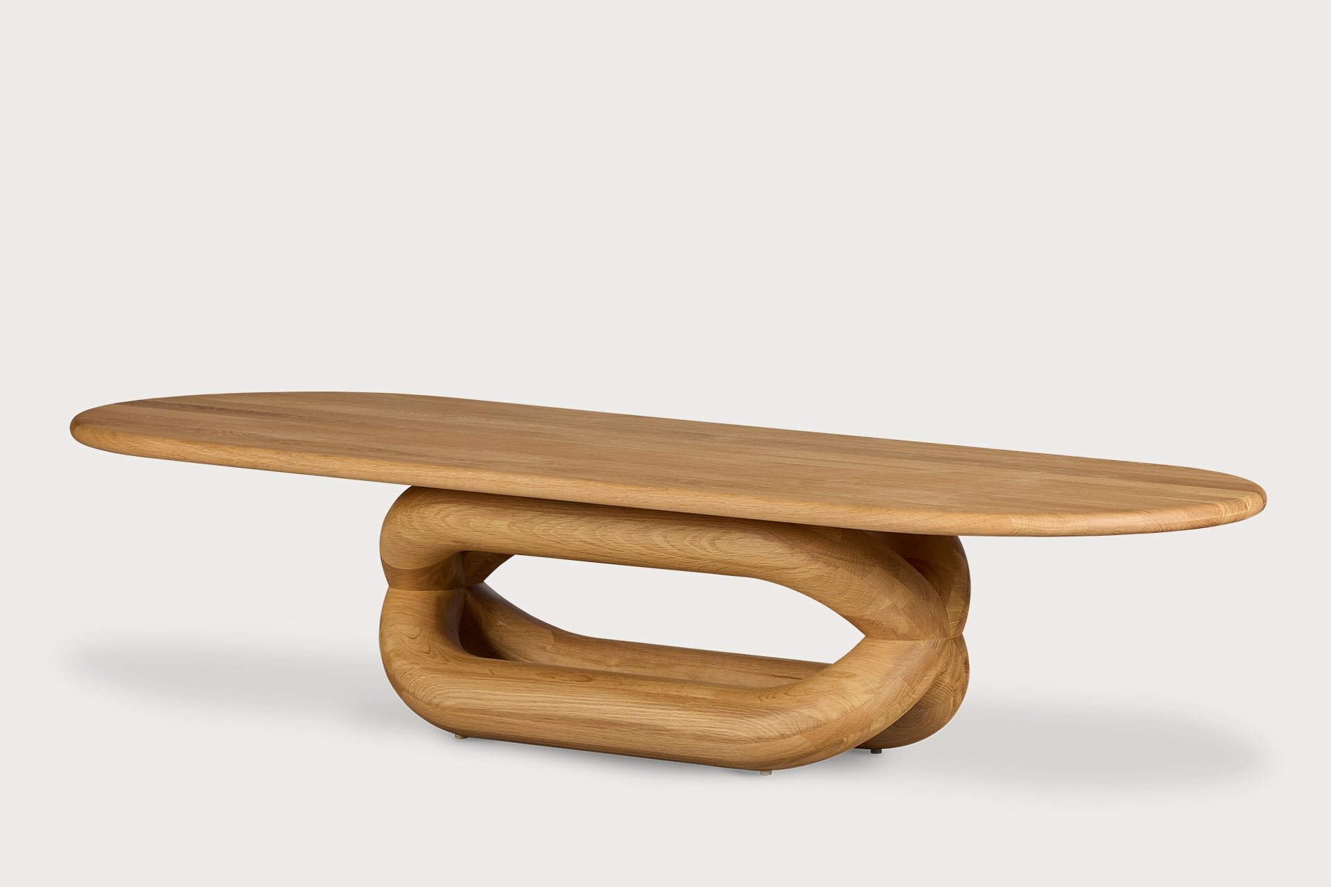 Gudi Oval Coffee Table, Natural, Oak Top