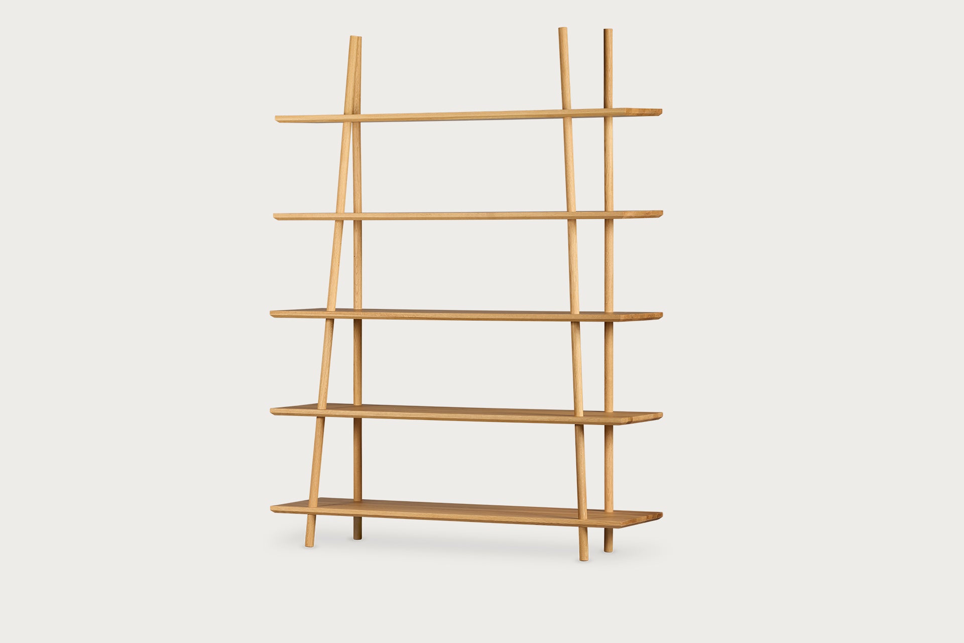 Kavel Bookcase/Buffet – 150 cm Width, Solid Wood Oak, Natural
