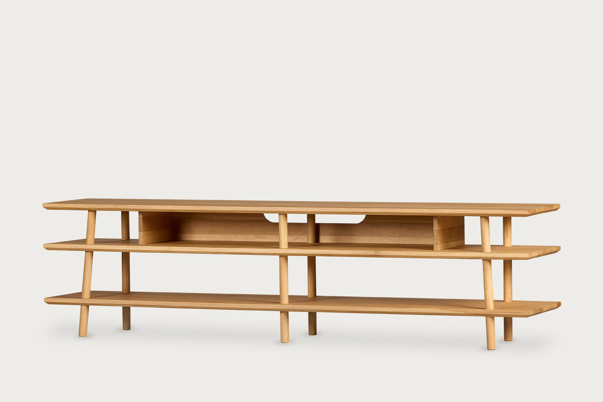 Kavel TV Unit – Solid Wood Oak, Natural Varnish