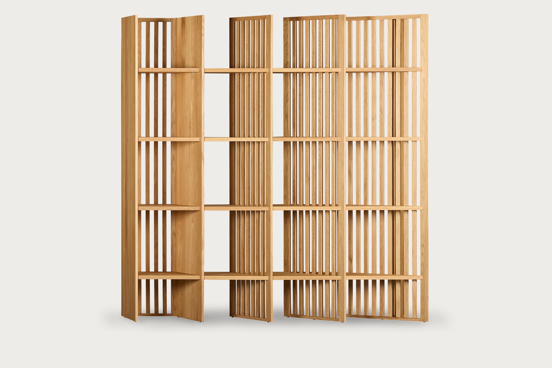 Ma Bookcase/Shelf/Screen – Solid Wood Oak, Natural