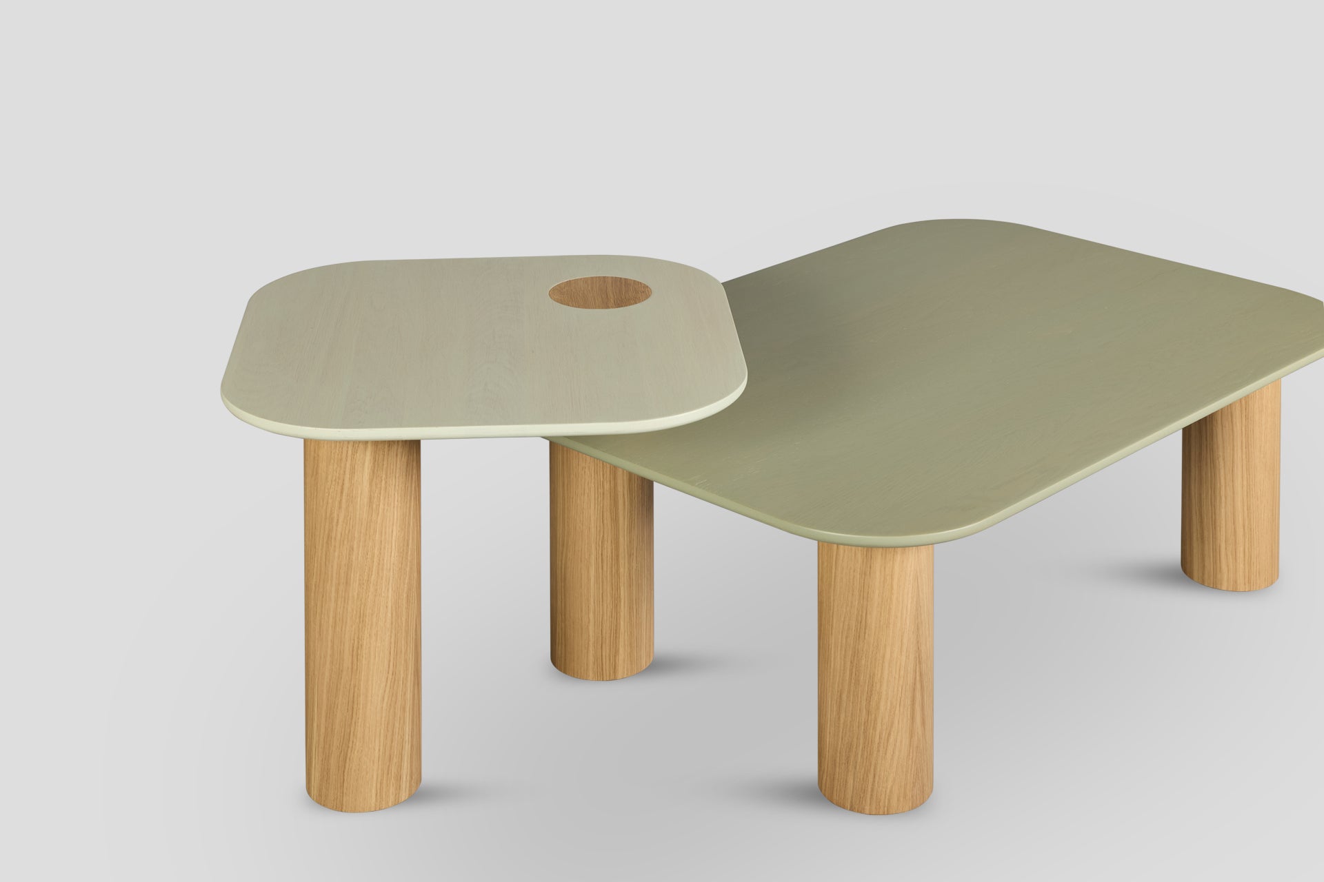 Rol İki Katlı Orta Sehpa Kare